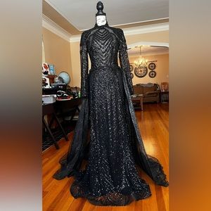 Black Embroidered gown